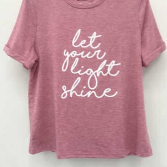 Casual Let Your Light Shine Graphic top - Picture 1 of 4